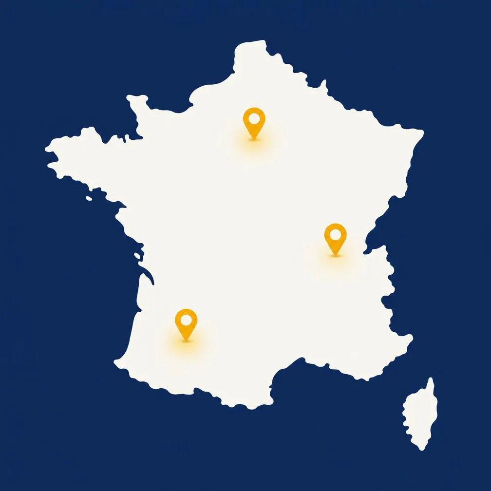 Carte de France stylisée